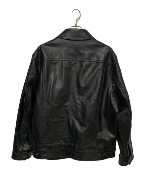 COACH（コーチ）COACH (コーチ) レザートラッカージャケット ブラック サイズ:Lの古着・服飾アイテム
