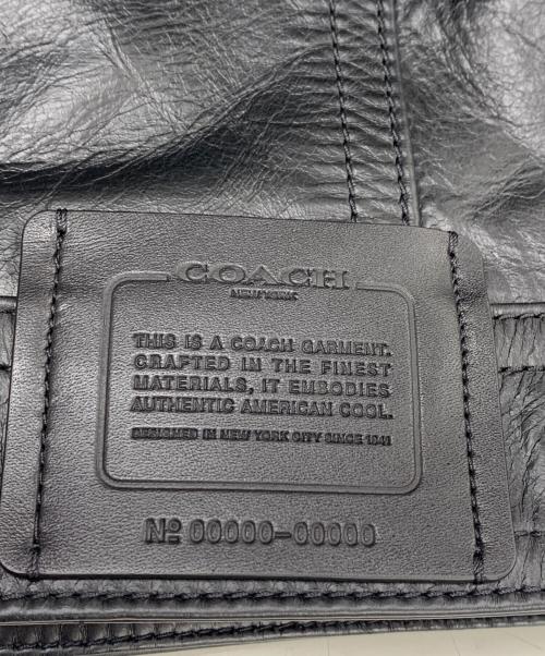 COACH（コーチ）COACH (コーチ) レザートラッカージャケット ブラック サイズ:Lの古着・服飾アイテム