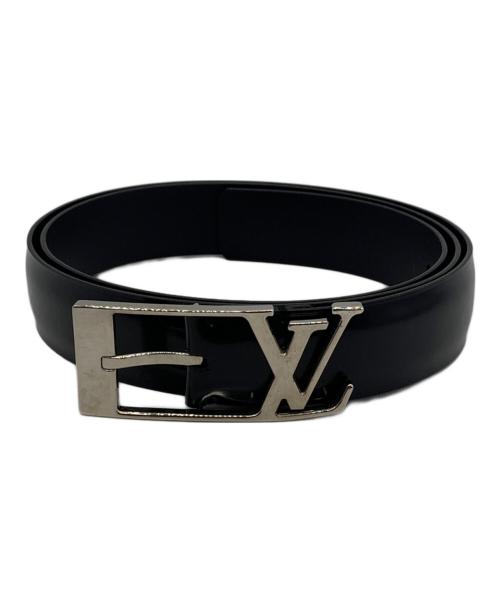 LOUIS VUITTON（ルイ ヴィトン）LOUIS VUITTON (ルイ ヴィトン) サンチュールアナグラムカーフ レザーベルト ブラックの古着・服飾アイテム