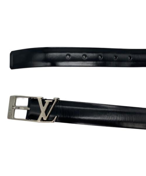 LOUIS VUITTON（ルイ ヴィトン）LOUIS VUITTON (ルイ ヴィトン) サンチュールアナグラムカーフ レザーベルト ブラックの古着・服飾アイテム