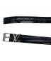 中古・古着 LOUIS VUITTON (ルイ ヴィトン) サンチュールアナグラムカーフ レザーベルト ブラック：18000円