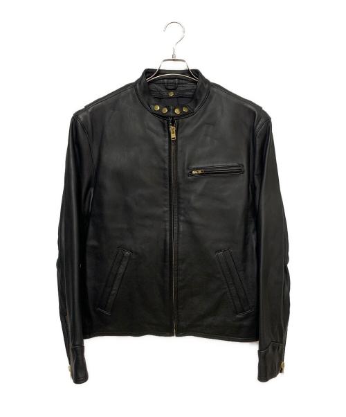 MORGAN PRODUCTIONS（モーガン プロダクションズ）MORGAN PRODUCTIONS (モーガン プロダクションズ) シングルライダースジャケット ブラック サイズ:44の古着・服飾アイテム