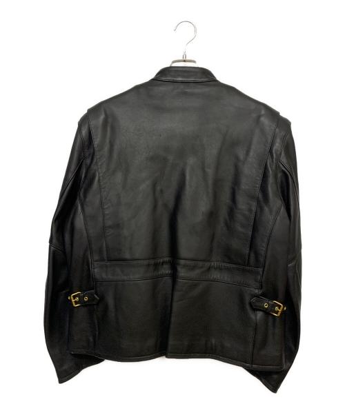 MORGAN PRODUCTIONS（モーガン プロダクションズ）MORGAN PRODUCTIONS (モーガン プロダクションズ) シングルライダースジャケット ブラック サイズ:44の古着・服飾アイテム