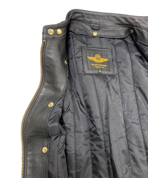 MORGAN PRODUCTIONS（モーガン プロダクションズ）MORGAN PRODUCTIONS (モーガン プロダクションズ) シングルライダースジャケット ブラック サイズ:44の古着・服飾アイテム