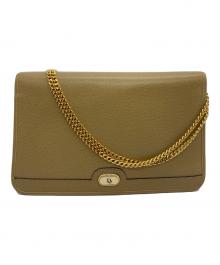 Christian Dior（クリスチャン ディオール）の古着「チェーンショルダーバッグ」｜ベージュ