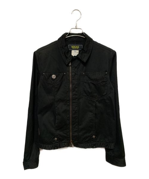 VERSACE（ヴェルサーチェ）VERSACE (ヴェルサーチェ) ジップジャケット ブラック サイズ:Ｌの古着・服飾アイテム