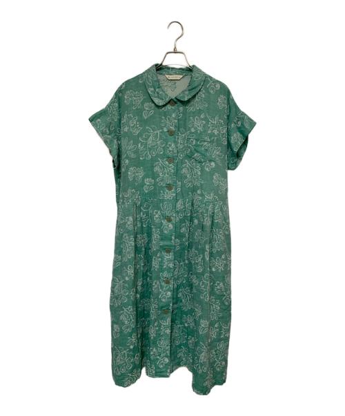 Cotton House Aya（コットンハウス アヤ）Cotton House Aya (コットンハウス アヤ) シャツワンピース グリーン サイズ:Mの古着・服飾アイテム