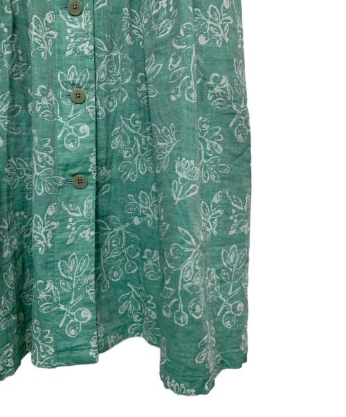 Cotton House Aya（コットンハウス アヤ）Cotton House Aya (コットンハウス アヤ) シャツワンピース グリーン サイズ:Mの古着・服飾アイテム