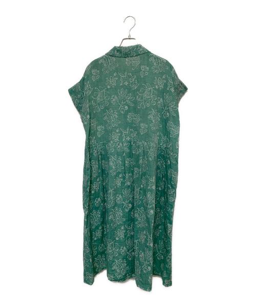 Cotton House Aya（コットンハウス アヤ）Cotton House Aya (コットンハウス アヤ) シャツワンピース グリーン サイズ:Mの古着・服飾アイテム