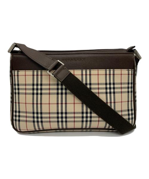 BURBERRY（バーバリー）BURBERRY (バーバリー) ショルダーバッグ ベージュ×ブラウンの古着・服飾アイテム