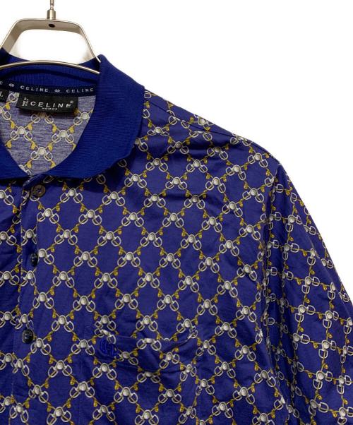 CELINE（セリーヌ）CELINE (セリーヌ) 半袖カットソー ブルー サイズ:Ｌの古着・服飾アイテム