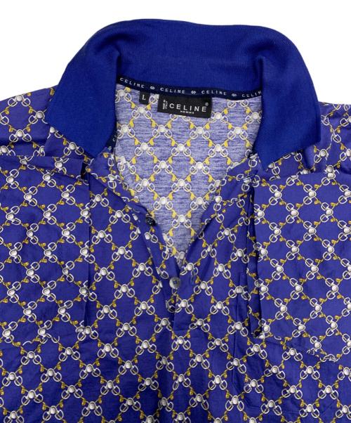 CELINE（セリーヌ）CELINE (セリーヌ) 半袖カットソー ブルー サイズ:Ｌの古着・服飾アイテム