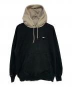 DESCENDANTディセンダント）の古着「プルオーバーパーカー」｜ブラック×ベージュ