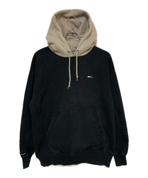 DESCENDANT（ディセンダント）DESCENDANT (ディセンダント) プルオーバーパーカー ブラック×ベージュ サイズ:2の古着・服飾アイテム