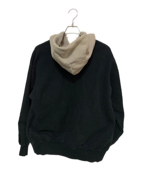 DESCENDANT（ディセンダント）DESCENDANT (ディセンダント) プルオーバーパーカー ブラック×ベージュ サイズ:2の古着・服飾アイテム