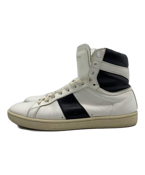 Saint Laurent Paris（サンローランパリ）Saint Laurent Paris (サンローランパリ) ハイカットスニーカー ホワイト×ブラック サイズ:40の古着・服飾アイテム