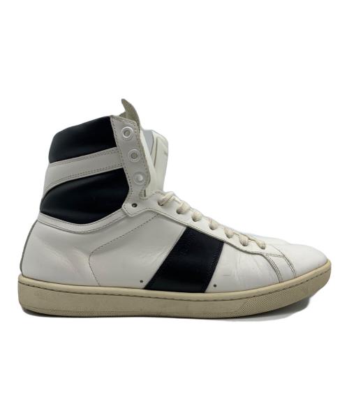 Saint Laurent Paris（サンローランパリ）Saint Laurent Paris (サンローランパリ) ハイカットスニーカー ホワイト×ブラック サイズ:40の古着・服飾アイテム