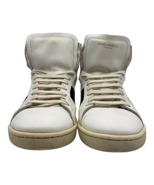 Saint Laurent Paris（サンローランパリ）Saint Laurent Paris (サンローランパリ) ハイカットスニーカー ホワイト×ブラック サイズ:40の古着・服飾アイテム