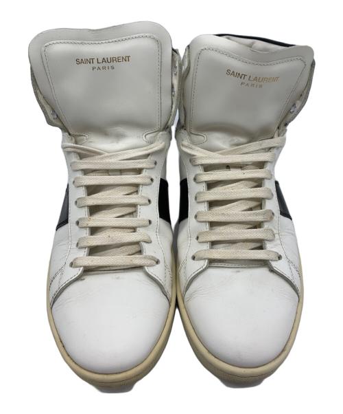 Saint Laurent Paris（サンローランパリ）Saint Laurent Paris (サンローランパリ) ハイカットスニーカー ホワイト×ブラック サイズ:40の古着・服飾アイテム