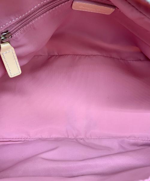 Christian Dior（クリスチャン ディオール）Christian Dior (クリスチャン ディオール) トロッター ハンドバッグ ピンク×ホワイトの古着・服飾アイテム