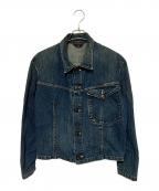 45rpm45アールピーエム）の古着「コンチョボタン ビッグポケット デニムジャケット」｜インディゴブルー