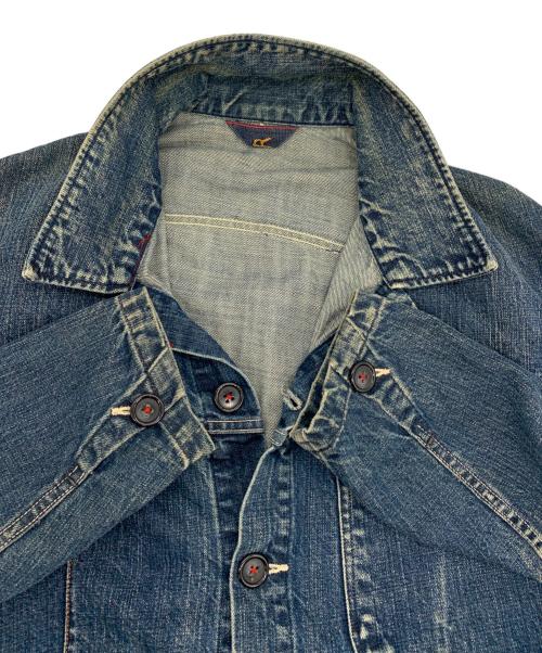 45rpm（45アールピーエム）45rpm (45アールピーエム) コンチョボタン ビッグポケット デニムジャケット インディゴブルー サイズ:5の古着・服飾アイテム