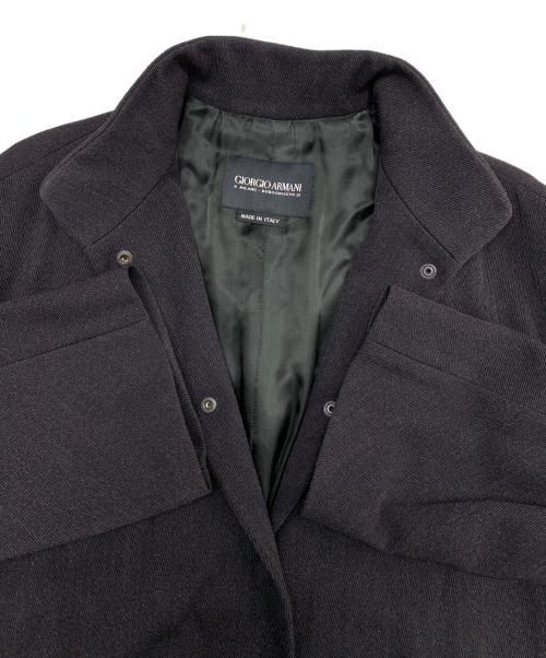 GIORGIO ARMANI（ジョルジョアルマーニ）GIORGIO ARMANI (ジョルジョアルマーニ) ウールコート ブラック サイズ:42の古着・服飾アイテム