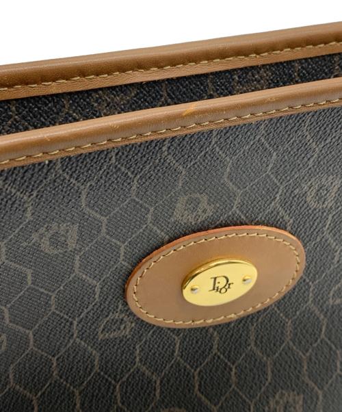 Christian Dior（クリスチャン ディオール）Christian Dior (クリスチャン ディオール) ハニカムパターン クラッチバッグ ブラウンの古着・服飾アイテム