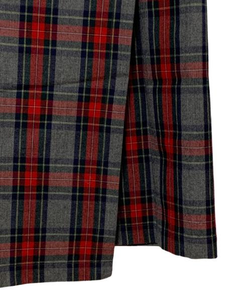 tricot COMME des GARCONS（トリココムデギャルソン）tricot COMME des GARCONS (トリココムデギャルソン) ラップスカート レッド×グレー サイズ:Mの古着・服飾アイテム