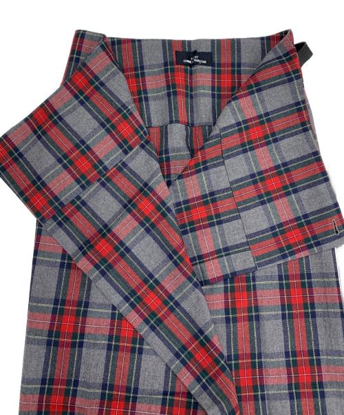 tricot COMME des GARCONS（トリココムデギャルソン）tricot COMME des GARCONS (トリココムデギャルソン) ラップスカート レッド×グレー サイズ:Mの古着・服飾アイテム