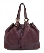 Yves Saint Laurentイヴサンローラン）の古着「サックダブルトートバッグ」｜パープル