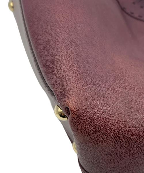 Yves Saint Laurent（イヴサンローラン）Yves Saint Laurent (イヴサンローラン) サックダブルトートバッグ パープルの古着・服飾アイテム