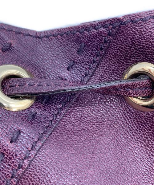 Yves Saint Laurent（イヴサンローラン）Yves Saint Laurent (イヴサンローラン) サックダブルトートバッグ パープルの古着・服飾アイテム