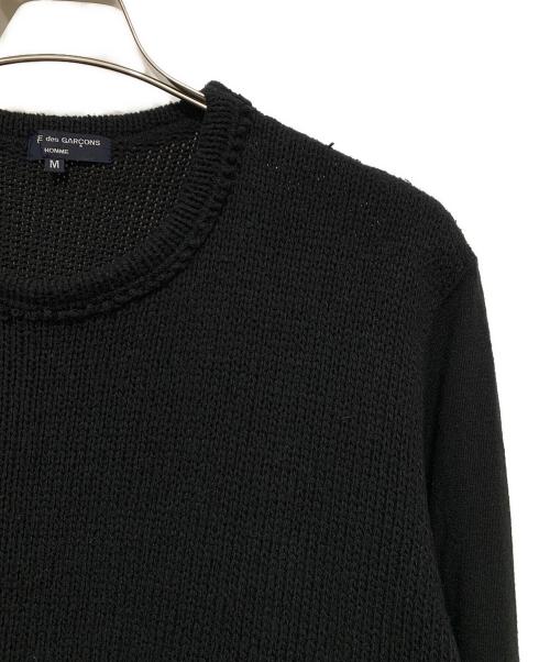 COMME des GARCONS HOMME（コムデギャルソン オム）COMME des GARCONS HOMME (コムデギャルソン オム) 薄手ニット ブラック サイズ:Mの古着・服飾アイテム