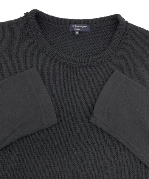 COMME des GARCONS HOMME（コムデギャルソン オム）COMME des GARCONS HOMME (コムデギャルソン オム) 薄手ニット ブラック サイズ:Mの古着・服飾アイテム
