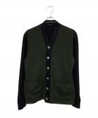 Y's for menワイズフォーメン）の古着「薄手カーディガン」｜ブラック×グリーン