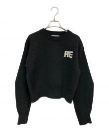 Adam et Rope（アダム エ ロペ）の古着「フェルト刺しゅうニットプルオーバー」｜グレー