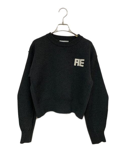 Adam et Rope（アダム エ ロペ）Adam et Rope (アダム エ ロペ) フェルト刺しゅうニットプルオーバー グレー サイズ:表記無しの古着・服飾アイテム