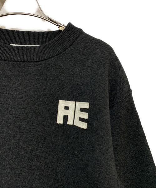 Adam et Rope（アダム エ ロペ）Adam et Rope (アダム エ ロペ) フェルト刺しゅうニットプルオーバー グレー サイズ:表記無しの古着・服飾アイテム