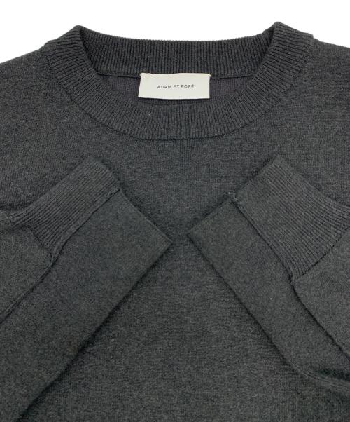 Adam et Rope（アダム エ ロペ）Adam et Rope (アダム エ ロペ) フェルト刺しゅうニットプルオーバー グレー サイズ:表記無しの古着・服飾アイテム