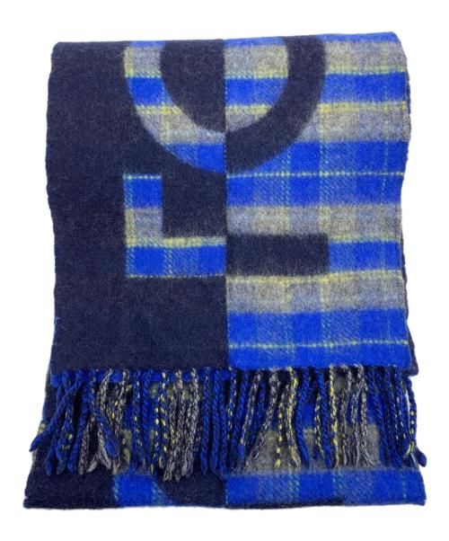 LOUIS VUITTON（ルイ ヴィトン）LOUIS VUITTON (ルイ ヴィトン) エシャルプ・チェックウィズルイ ブルー×ネイビーの古着・服飾アイテム