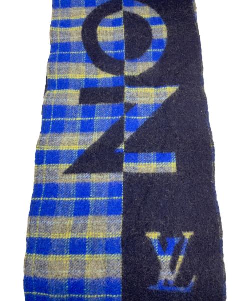 LOUIS VUITTON（ルイ ヴィトン）LOUIS VUITTON (ルイ ヴィトン) エシャルプ・チェックウィズルイ ブルー×ネイビーの古着・服飾アイテム