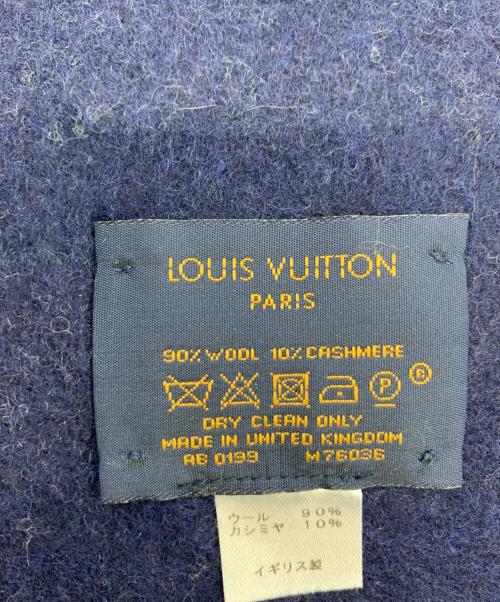 LOUIS VUITTON（ルイ ヴィトン）LOUIS VUITTON (ルイ ヴィトン) エシャルプ・チェックウィズルイ ブルー×ネイビーの古着・服飾アイテム