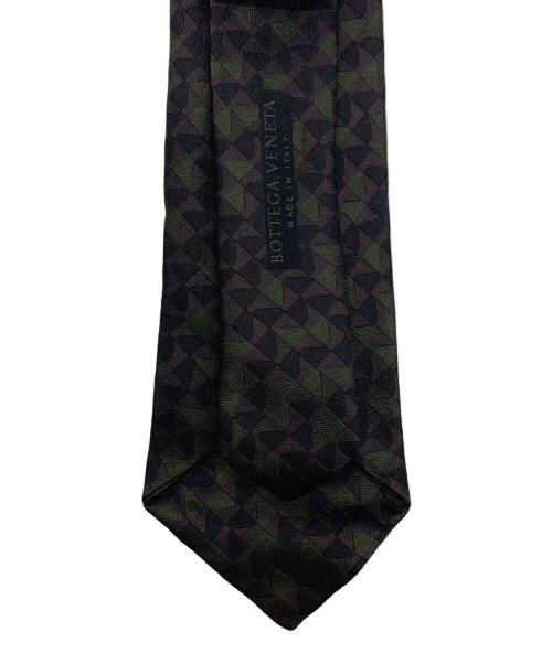 BOTTEGA VENETA（ボッテガベネタ）BOTTEGA VENETA (ボッテガベネタ) ジャガードネクタイ グリーン×パープル サイズ:表記無しの古着・服飾アイテム