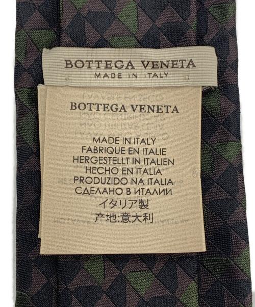 BOTTEGA VENETA（ボッテガベネタ）BOTTEGA VENETA (ボッテガベネタ) ジャガードネクタイ グリーン×パープル サイズ:表記無しの古着・服飾アイテム
