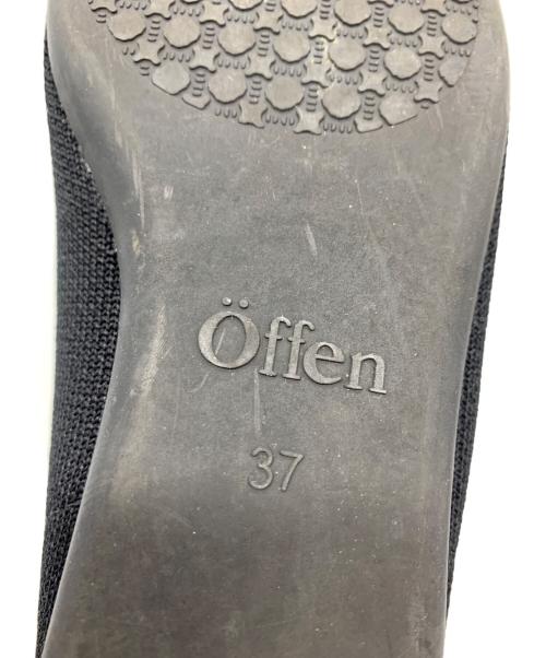 offen（オッフェン）OFFEN (オッフェン) フラワーモチーフ パンプス ブラック サイズ:3737の古着・服飾アイテム