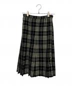 BURBERRY LONDONバーバリーロンドン）の古着「プリーツラップスカート」｜ブラック