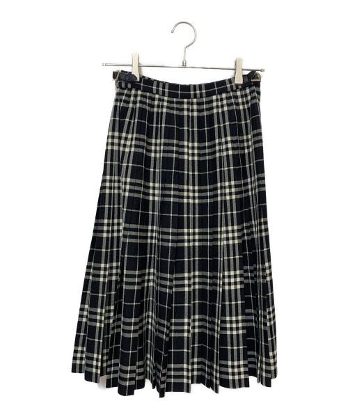 BURBERRY LONDON（バーバリーロンドン）BURBERRY LONDON (バーバリーロンドン) プリーツラップスカート ブラック サイズ:40の古着・服飾アイテム
