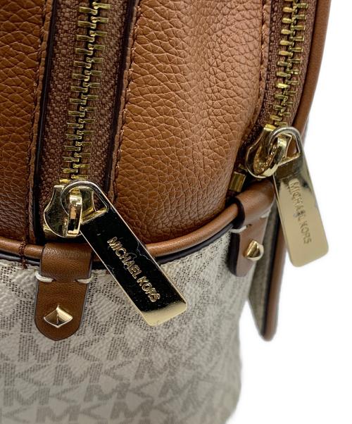MICHAEL KORS（マイケルコース）MICHAEL KORS (マイケル・コース) ADINA バックパック ベージュ×ブラウンの古着・服飾アイテム