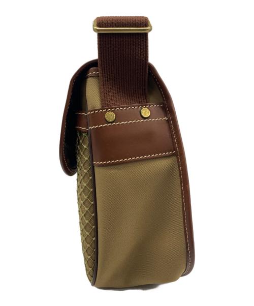 HUNTING WORLD（ハンティングワールド）HUNTING WORLD (ハンティングワールド) ショルダーバッグ カーキ×ブラウンの古着・服飾アイテム